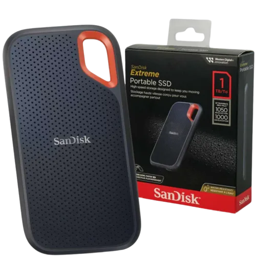 هارد خارجي SSD نوع سانديسك حجم 1تيرابايت سرعة نقل  1050MB/s