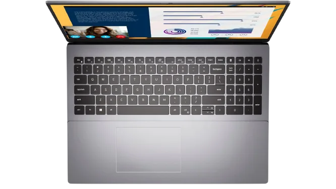 لابتوب Dell Vostro 5620 مقاس 16 بوصة، معالج Intel Core i7-1260P، رام 16GB، SSD NVMe سعة 256GB، ونظام Windows 11 Pro.