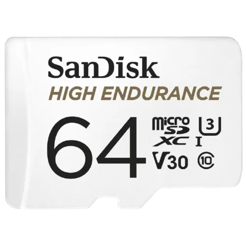 بطاقة ذاكرة رام سانديسك SanDisk microSDXC سعة 64 جيجابايت، تدعم تصوير فيديو بدقة 4K، عالية السرعة، مع محول SD 