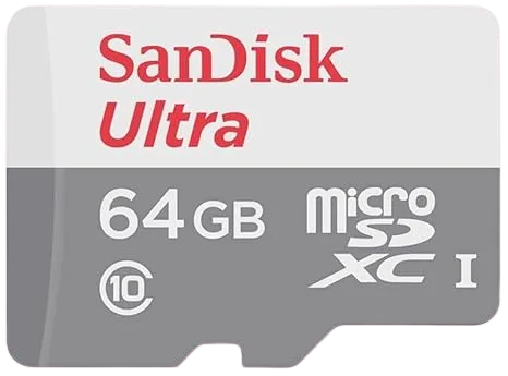 بطاقة ذاكرة رام سانديسك SanDisk Ultra microSDXC سعة 64 جيجابايت، بمعيار UHS-I، عالية السرعة