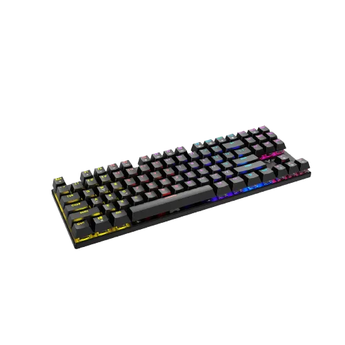 كيبورد كيمنك ميكانيكي سلكي رابو موديل GK500-87 اضائة RGB لون اسود