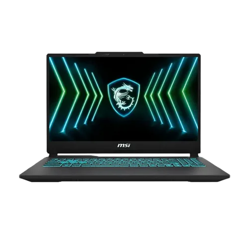 لابتوب MSI Cyborg 15 A13UC-2257XAE، مزود بمعالج Intel Core i7-13620H، وذاكرة 16 جيجابايت RAM، وتخزين 512 جيجابايت SSD، وكرت شاشة NVIDIA GeForce RTX 3050 بسعة 4 جيجابايت، وشاشة 15.6 بوصة FHD IPS بمعدل تحديث 144 هرتز، باللون الأسود.