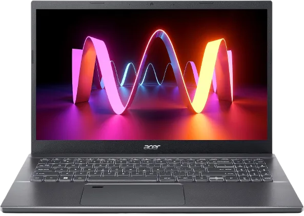 لابتوب Acer Aspire 5 A515-57 بشاشة 15.6 بوصة، معالج Intel Core i7-1255U بسرعة تصل إلى 4.7GHz، ذاكرة 16GB RAM، وحدة تخزين SSD سعة 256GB.