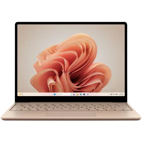 لابتوب Microsoft Surface Laptop 4 بشاشة لمس 13.5 بوصة، مزود بمعالج Intel Core i5-1035G7 بسرعة 1.5 جيجاهرتز، وذاكرة 16 جيجابايت RAM، وتخزين 1TB تيرا  SSD، باللون الرملي الذهبي الوردي (Sandstone).