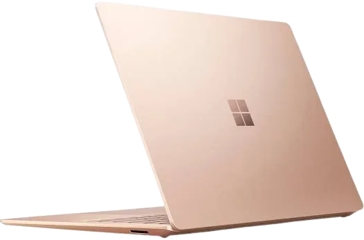 لابتوب Microsoft Surface Laptop 4 بشاشة لمس 13.5 بوصة، مزود بمعالج Intel Core i5-1035G7 بسرعة 1.5 جيجاهرتز، وذاكرة 16 جيجابايت RAM، وتخزين 1TB تيرا  SSD، باللون الرملي الذهبي الوردي (Sandstone).